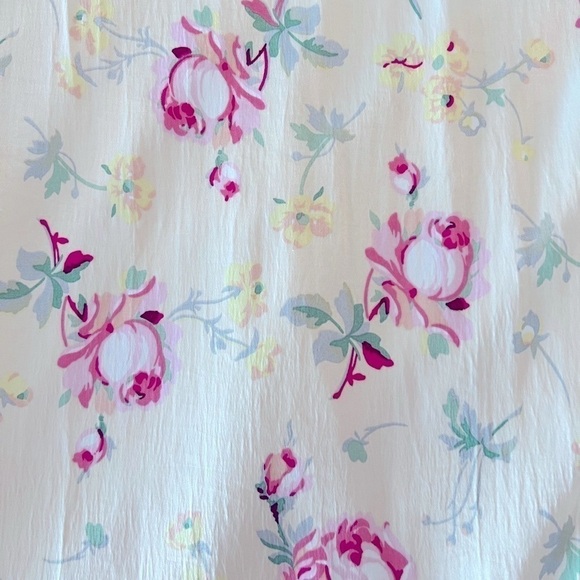 Zara Satin Effect Cut Out Sides Yellow Floral Mini Dress Size Medium - Picture 8 of 9